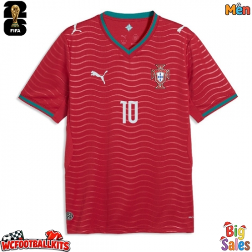 Portugal Bernardo Silva #10 Replica Home Stadium Shirt World Cup 2026 Short Sleeve